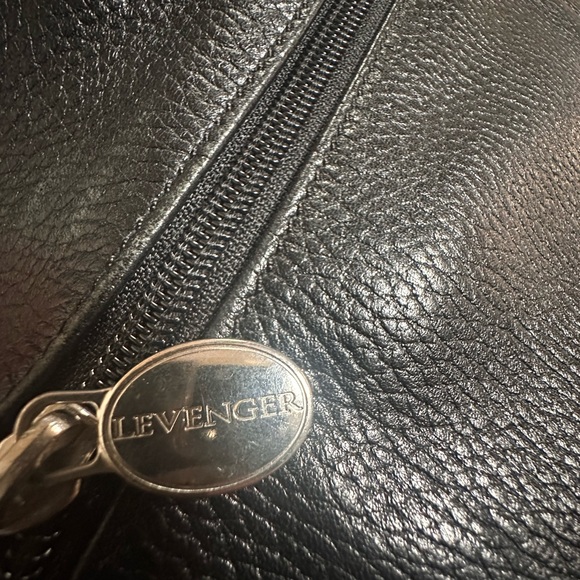 Levenger Black Leather Messenger Bag - Picture 12 of 12